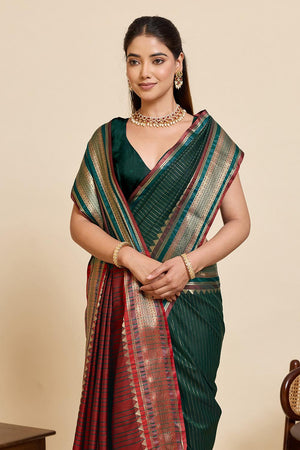Green Woven Silk Saree (ACA6878)