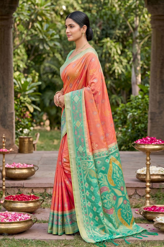Mustard Woven Silk Saree (ACA8137)
