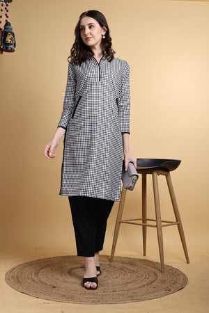 Black Printed Linen Co-ord Set (ACA8357)