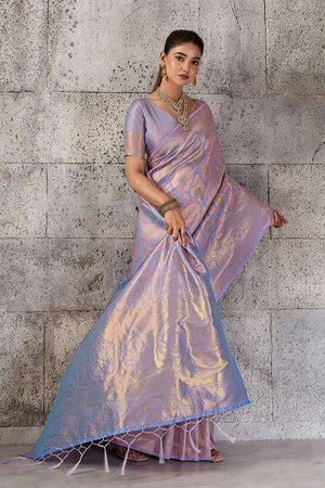 Lavender Woven with Jacquard Kanjivaram Saree (ACA8389)