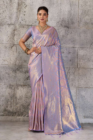 Lavender Woven with Jacquard Kanjivaram Saree (ACA8389)