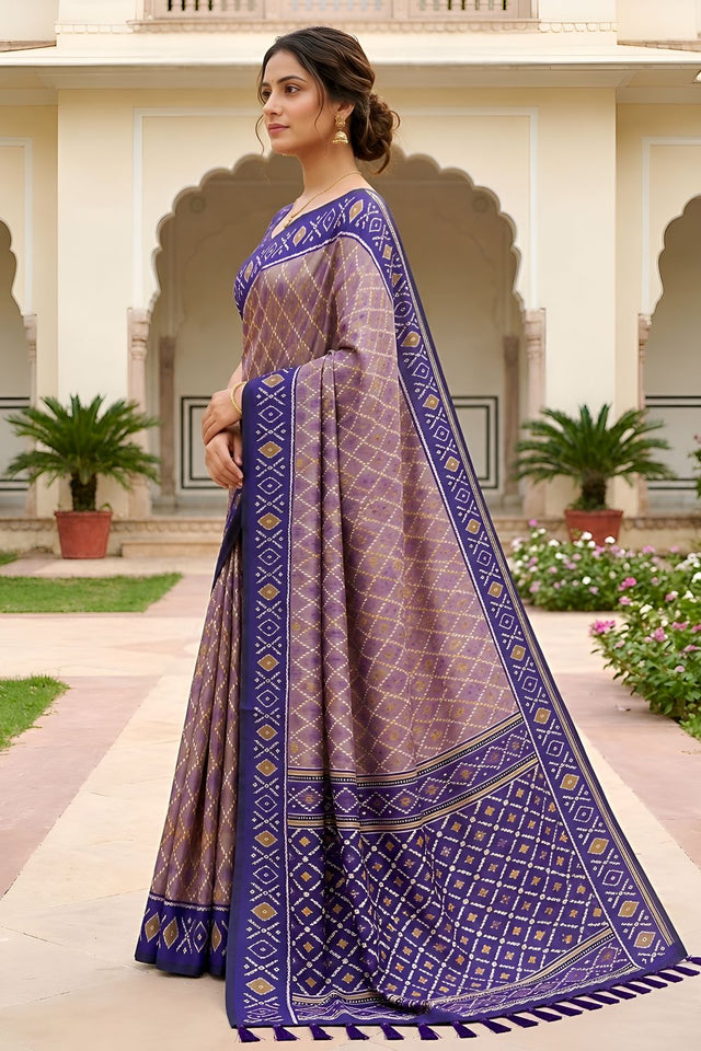 Grey Woven Silk Saree (ACA8469)