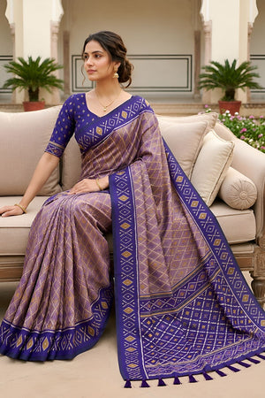 Grey Woven Silk Saree (ACA8469)