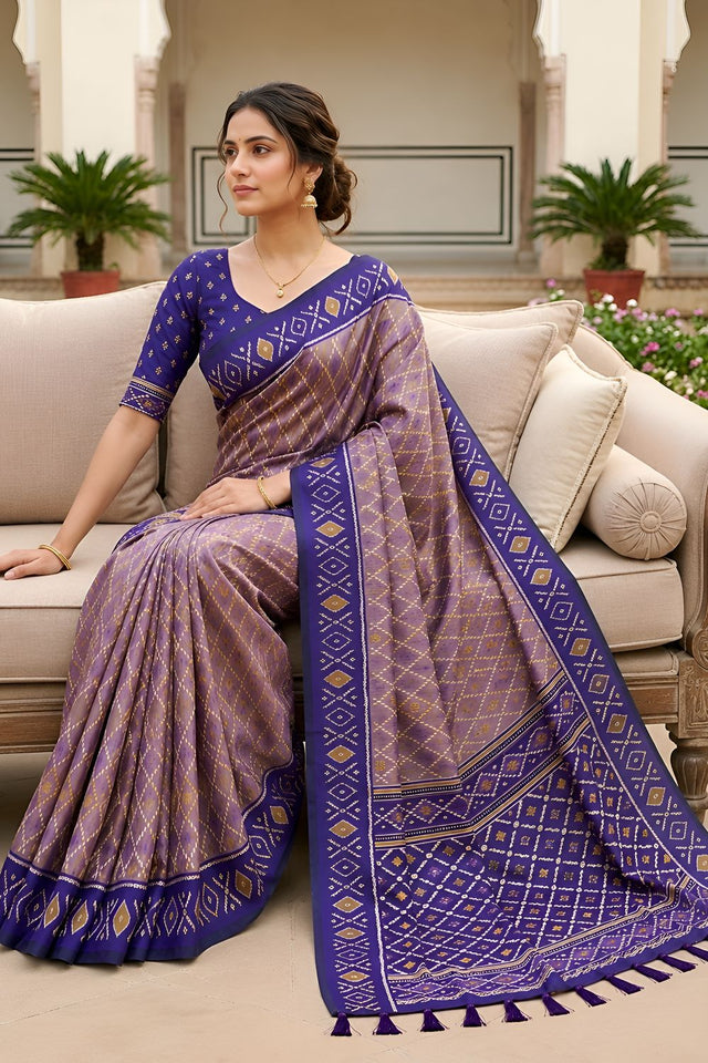 Grey Woven Silk Saree (ACA8469)