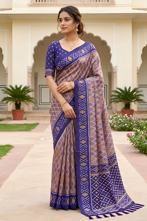 Grey Woven Silk Saree (ACA8469)