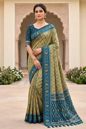 Green Woven Silk Saree (ACA8473)