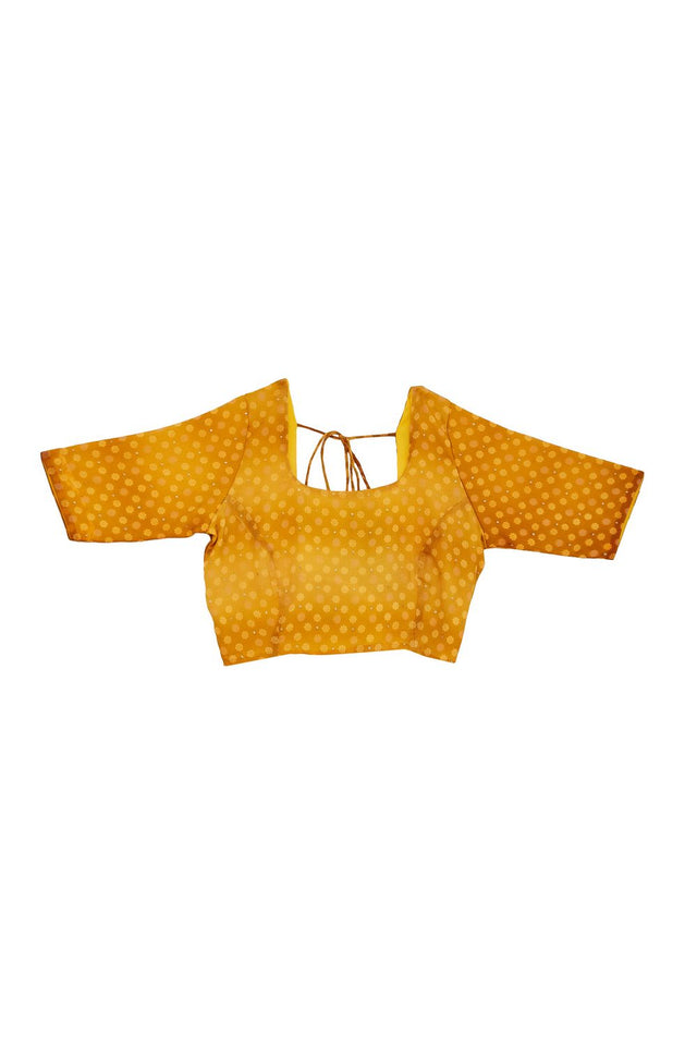 Yellow Printed Chiffon Ready to Wear Saree (ACA8509)