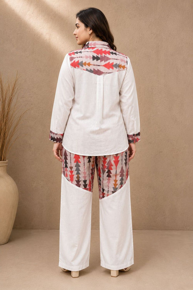 Pink Printed Linen Co-Ord Set (ACA8931)