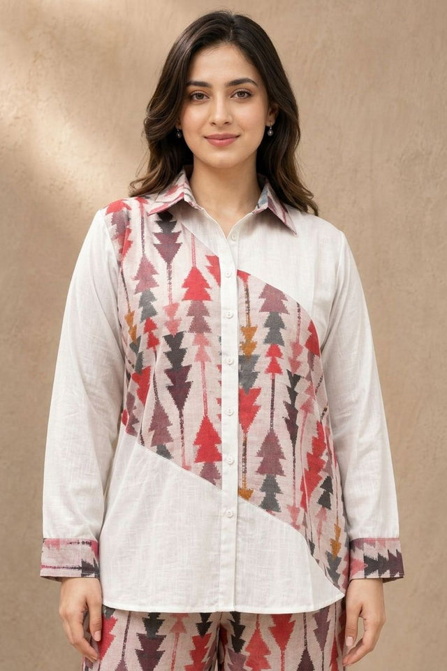 Pink Printed Linen Co-Ord Set (ACA8931)