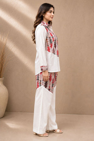 Pink Printed Linen Co-Ord Set (ACA8931)