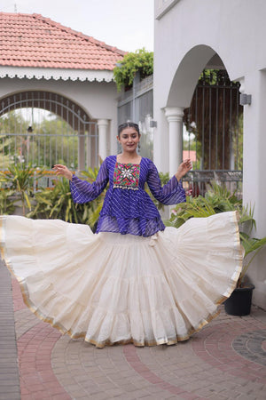 Off White Solid Cotton Lehenga (ACA9001)