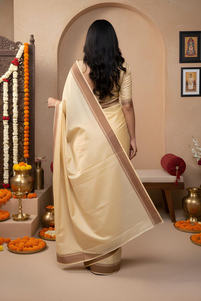 Yellow Woven Silk Saree (ACA9051)