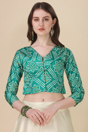 Cream Printed Satin Lehenga (ACA9343)