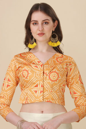 Cream Printed Satin Lehenga (ACA9346)