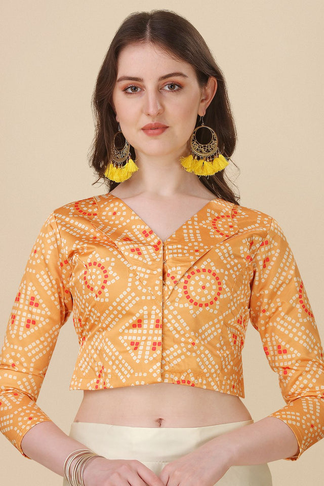 Cream Printed Satin Lehenga (ACA9346)