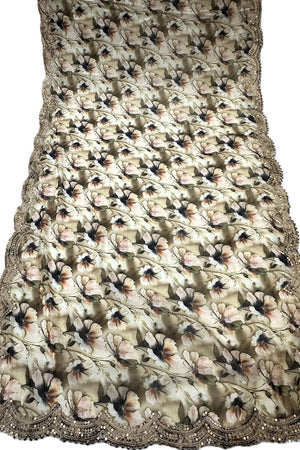 Mehendi Printed Organza Dupatta (ACA9358)