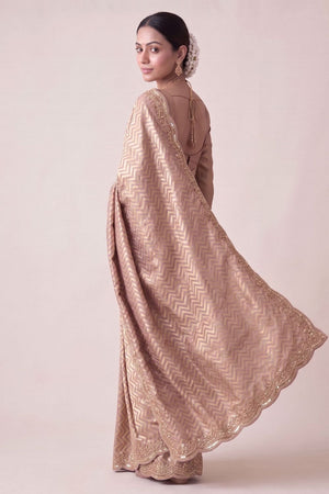 Pink Woven Banarasi Silk Saree (ACA9362)