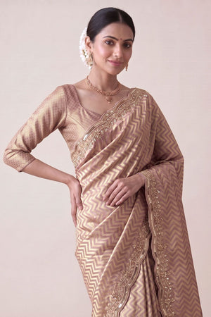 Pink Woven Banarasi Silk Saree (ACA9362)