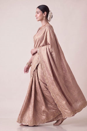 Pink Woven Banarasi Silk Saree (ACA9362)