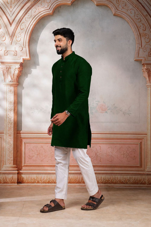 Mens Multi Color Woven Cotton Kurta Set (ACA9430)