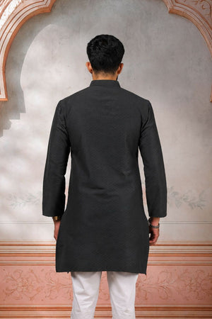 Mens Multi Color Woven Cotton Kurta Set (ACA9432)