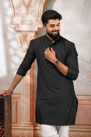 Mens Multi Color Woven Cotton Kurta Set (ACA9432)