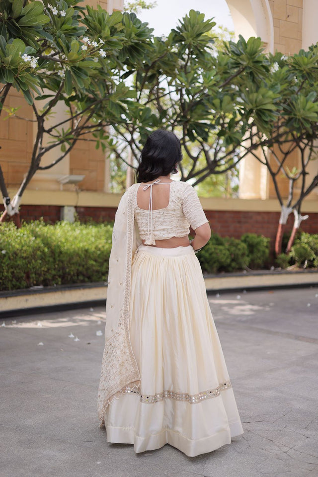 Brown Zari With Mirror Sequin Lehenga (ACA9450)