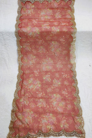 Maroon Printed Art Silk Dupatta (ACA9474)