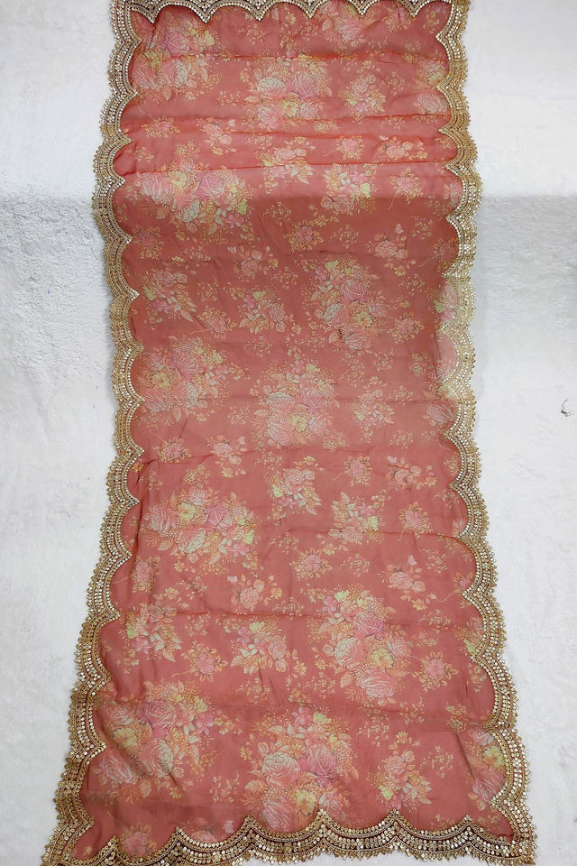Maroon Printed Art Silk Dupatta (ACA9474)