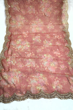 Maroon Printed Art Silk Dupatta (ACA9474)