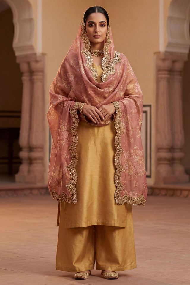 Maroon Printed Art Silk Dupatta (ACA9474)