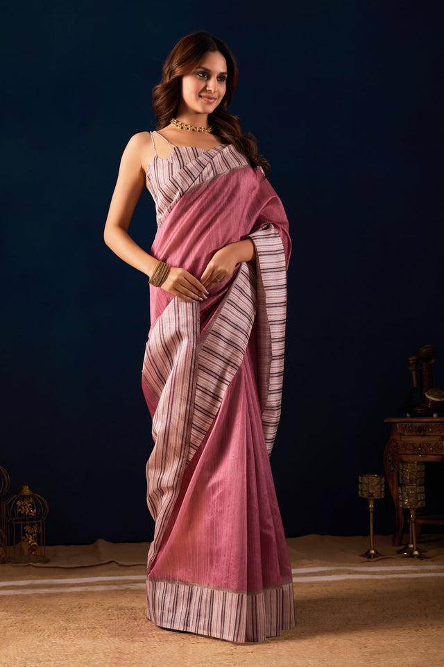 Maroon Printed Silk Ready to Wear Saree (ACA9484)