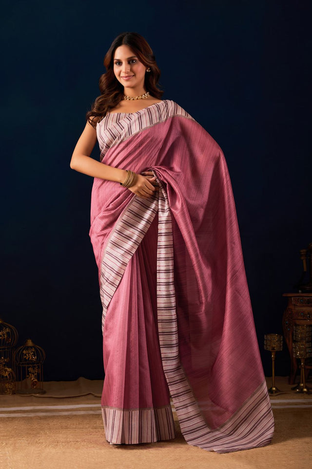 Maroon Printed Silk Ready to Wear Saree (ACA9484)