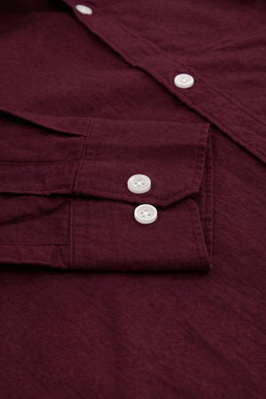 Mens Maroon Solid Cotton Blend Shirt (ACA9517)