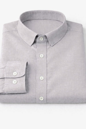 Mens Grey Solid Cotton Blend Shirt (ACA9518)