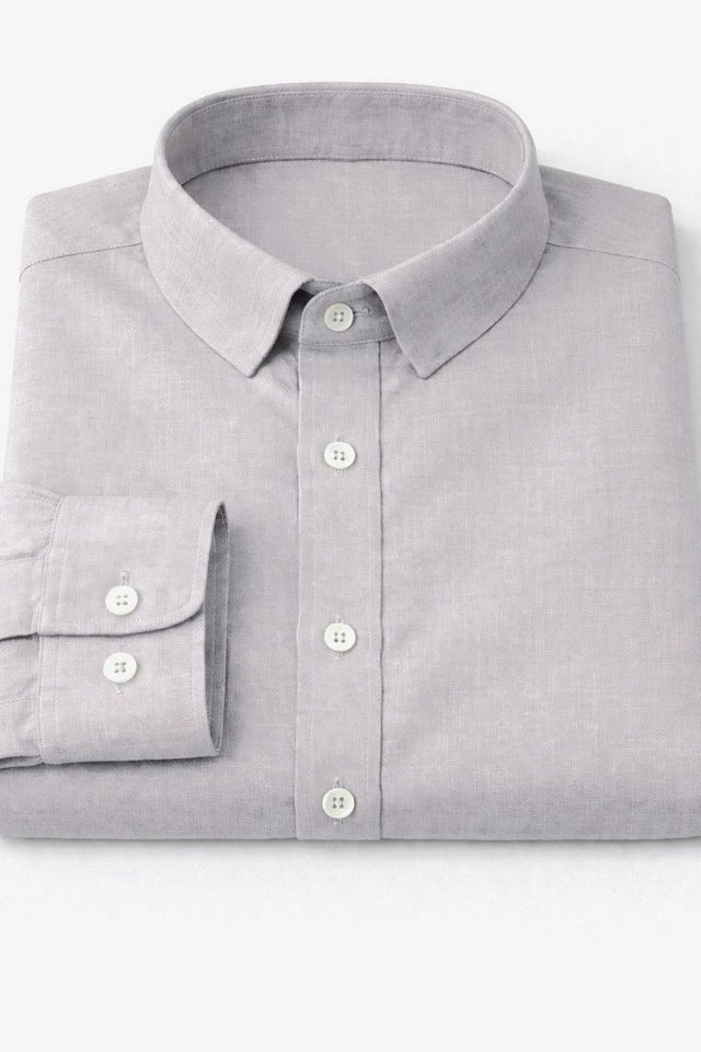Mens Grey Solid Cotton Blend Shirt (ACA9518)