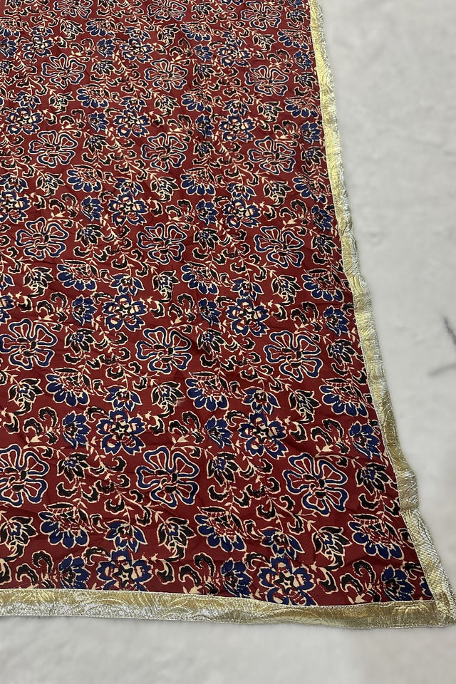 Maroon Printed Cotton Dupatta (ACA9523)