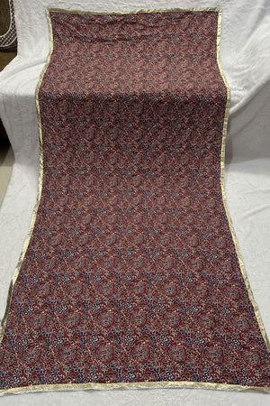 Maroon Printed Cotton Dupatta (ACA9523)
