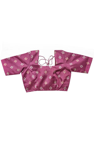 Pink Printed Silk Blend Ready to Wear Saree (ACA9578)