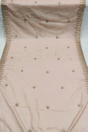 Peach Embroidered Organza Dupatta (ACA9646)