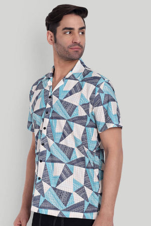 Mens Multi Color Printed Cotton Blend Shirt (ACA9741)