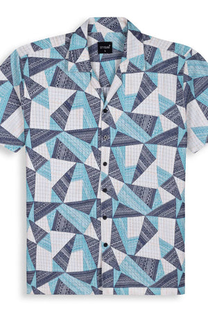 Mens Multi Color Printed Cotton Blend Shirt (ACA9741)
