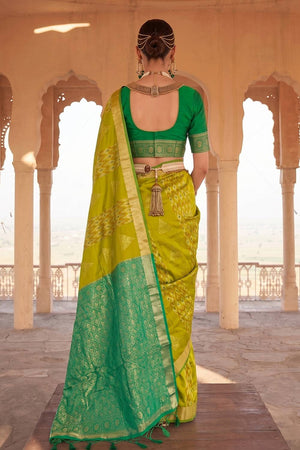 Mustard Woven Soft Silk Saree (ACA9799)