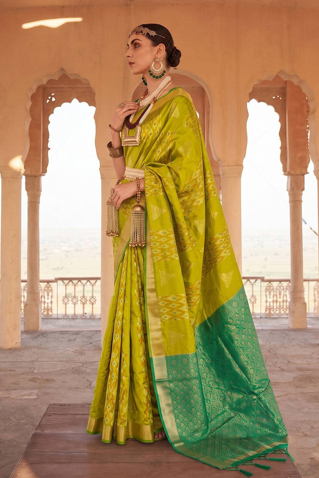 Mustard Woven Soft Silk Saree (ACA9799)