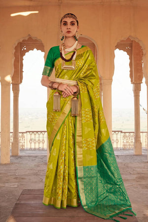 Mustard Woven Soft Silk Saree (ACA9799)