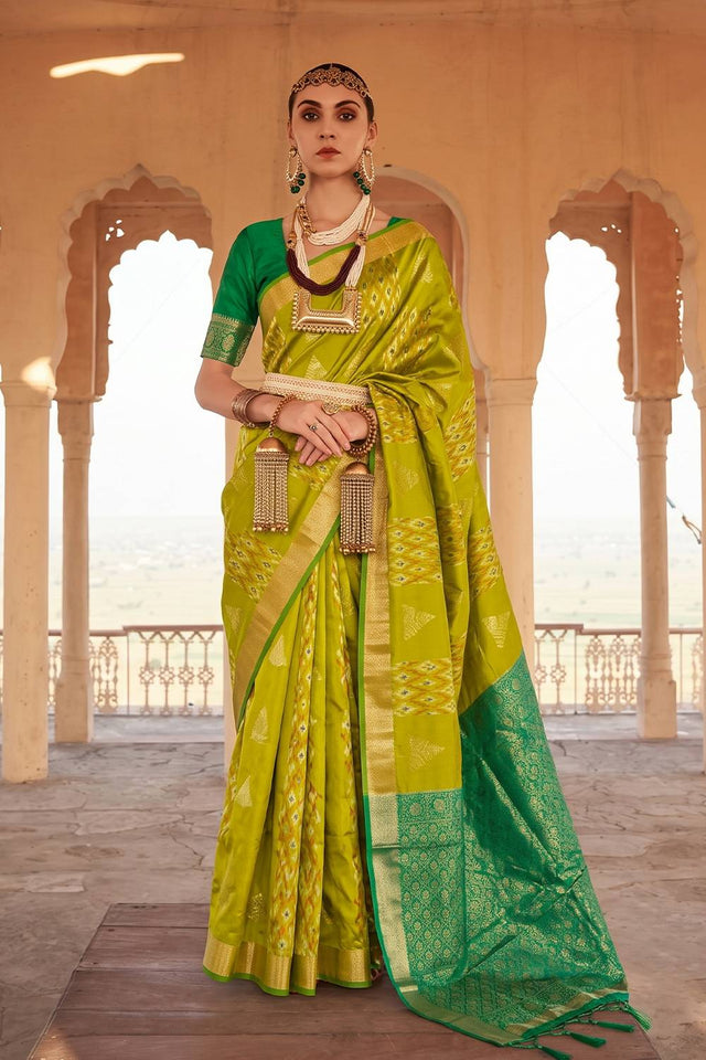 Mustard Woven Soft Silk Saree (ACA9799)