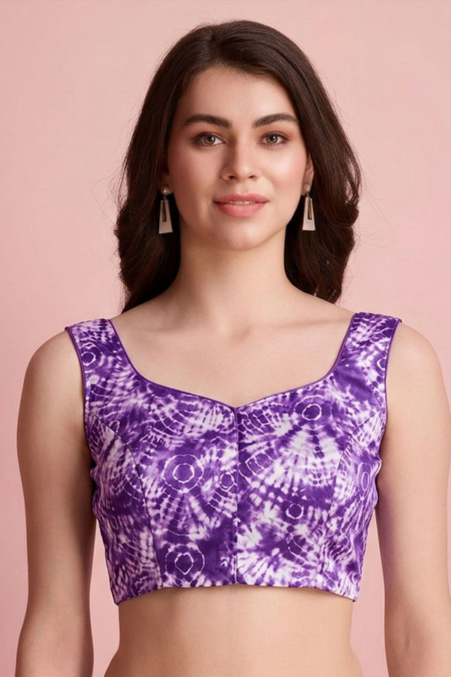 Lavender Solid Satin Ready to Wear Saree (ACA9896)