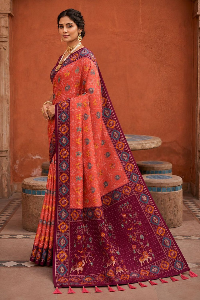 Pink Woven Silk Saree (ACA9968)