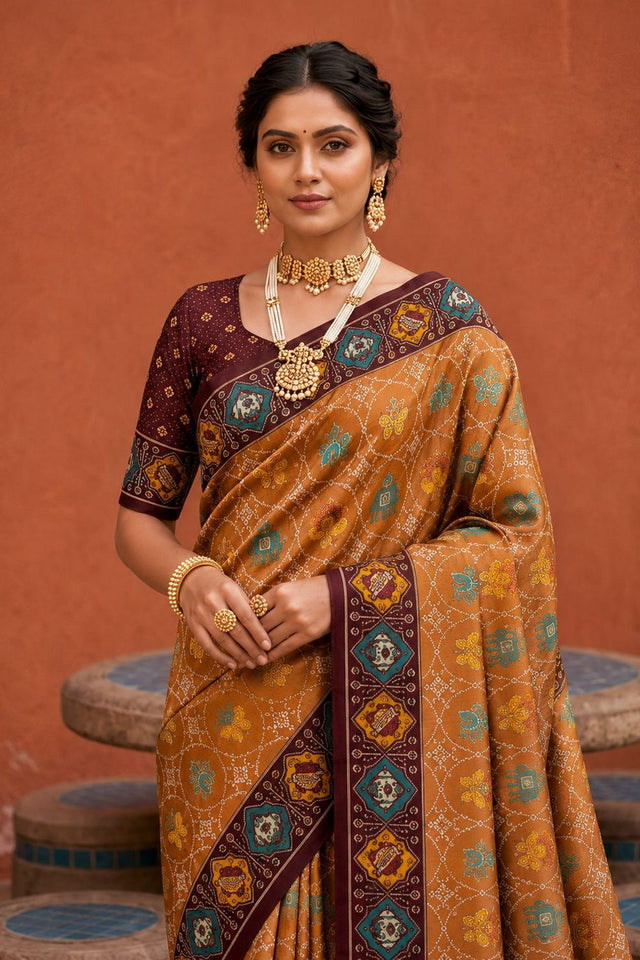 Maroon Woven Silk Saree (ACA9970)