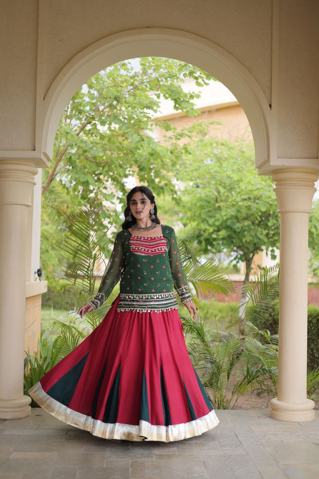 Maroon Solid Rayon Free Size Stitched Lehenga (ACB1019)